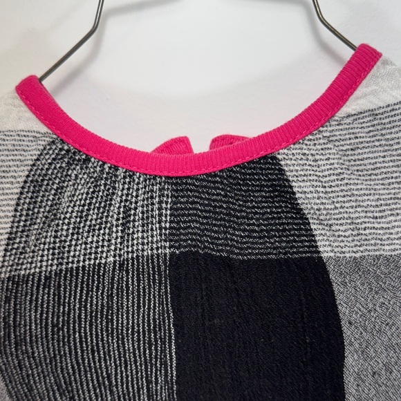 Tucker + Tate Black and White Plaid Kids Shirt with Pink Trim - Picture 6 of 12